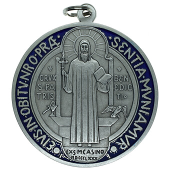 4 Inch Enameled St. Benedict Medal