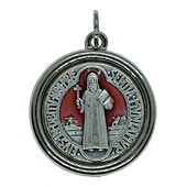 1 1/4 Inch Silver & Gold St. Benedict Medal