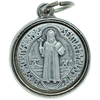 5/8 Inch Silver St. Benedict Medal