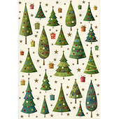 Green Trees Christmas Card