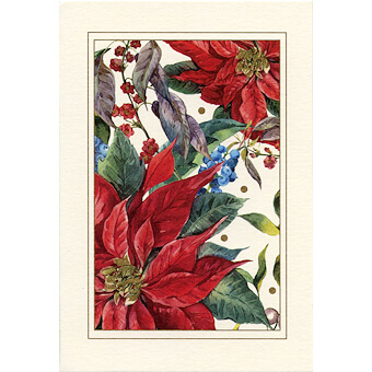 Poinsettia Christmas Card