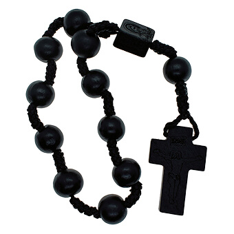 Black 1 Decade Corded Rosary