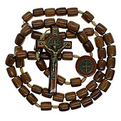 Jatoba St. Benedict Corded Rosary