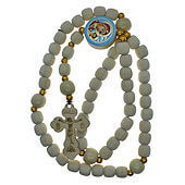 Ukrainian Light Wood Corded Rosary