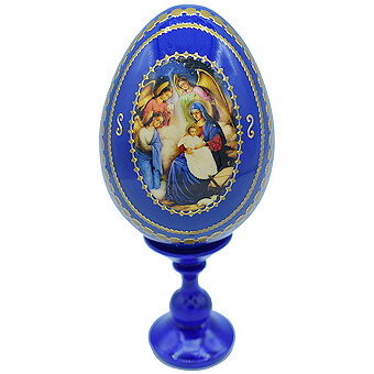 6 Inch Blue Nativity Egg Icon