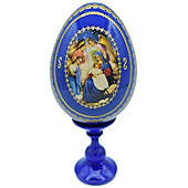 6 Inch Blue Nativity Egg Icon