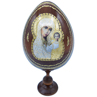 8 Inch Our Lady of Kazan Egg Icon