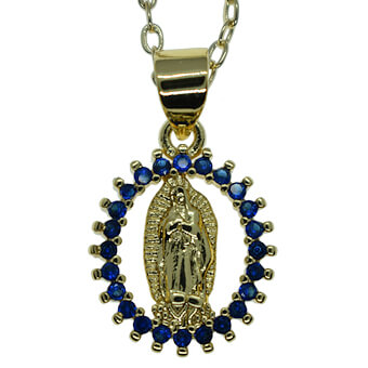 Guadalupe Blue Gold Necklace