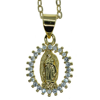 Guadalupe Clear Gold Necklace