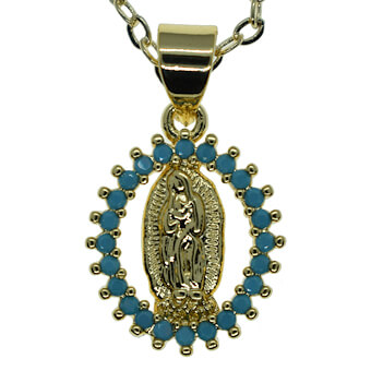 Guadalupe Turquoise Gold Necklace