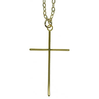 Thin Cross Gold Necklace