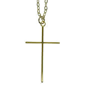 Thin Cross Gold Necklace