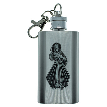 Madonna Steel Holy Water Flask