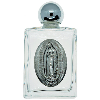 Guadalupe Square Holy Water Bottle