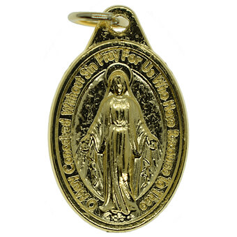 1 Inch Gold Plated Miraculous Medal