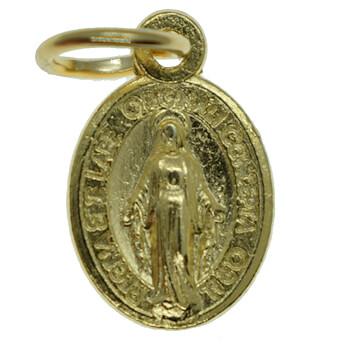 5/8 Inch Gold Plated Miraculous Medal