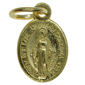 5/8 Inch Gold Plated Miraculous Medal