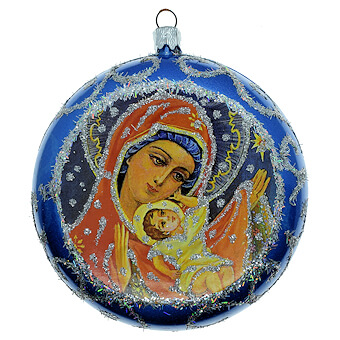 Virgin and Child Christmas Ornament