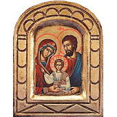 Holy Family 5 Inch Arched Painted Icon