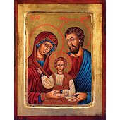 Holy Family 12 Inch Painted Icon