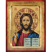 Christ Pantocrator #2 7 Inch Painted Icon