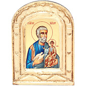 St. Joseph 5 Inch Arched Painted Icon