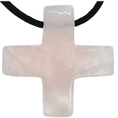 Rose Quartz Pendant Cross