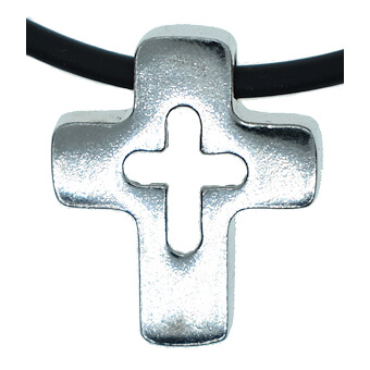 Sterling Silver Cutout Pendant Cross