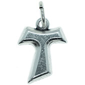 Silver-Plated Tau Pendant Cross