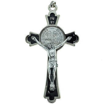 3 Inch Black Enamel St. Benedict Crucifix #2