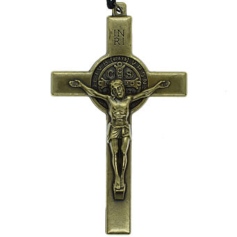 3 Inch Brass St. Benedict Crucifix