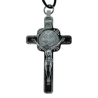 3 Inch Brown Enamel St. Benedict Crucifix