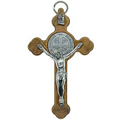 3 Inch Wood St. Benedict Pendant Crucifix