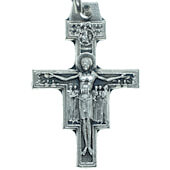 San Damiano Silver Pendant Crucifix