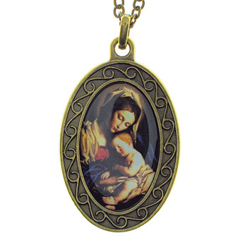 Bronze Madonna Pendant