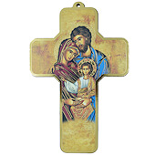 Holy Family Eastern Style Picture Cross