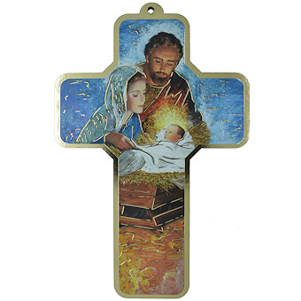 Holy Family Western Style Picture Cross