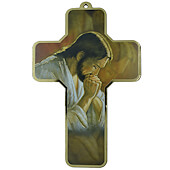 Jesus Praying Picture Cross