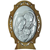 Holy Family Silver Plaque