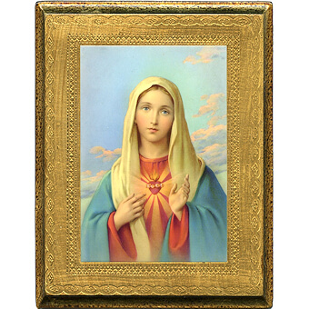 8 1/4 Inch Immaculate Heart Plaque