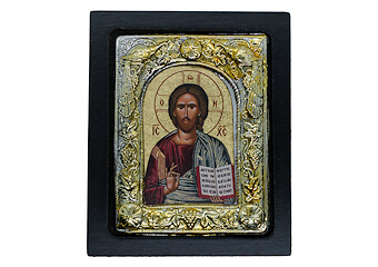 3 Inch Silver Christ Teacher Printed Icon