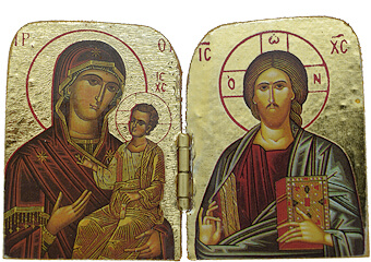 Amolintos/Pantocrator Diptych Printed Icon