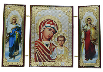 Our Lady of Kazan Triptych Printed Icon