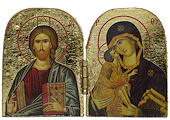 Pantocrator/Vladimir Diptych Printed Icon