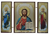 Teacher/Angels Triptych Printed Icon