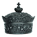 Outside view of Metal Crown Rosary Box