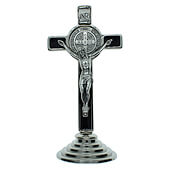 Black Enamel St. Benedict Standing Crucifix