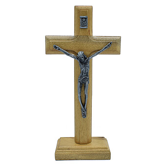 7 1/2 Inch Wood Standing Crucifix