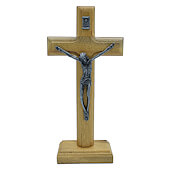 Wood St. Benedict Standing Crucifix