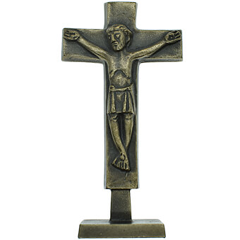 Bronze Standing Crucifix